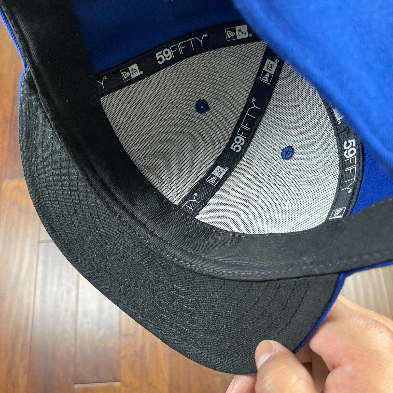 New Era Milwaukee Brewers Blue Yellow New Era Fitted Hat size 7 3/8 Size ONE SIZE - 6 Thumbnail