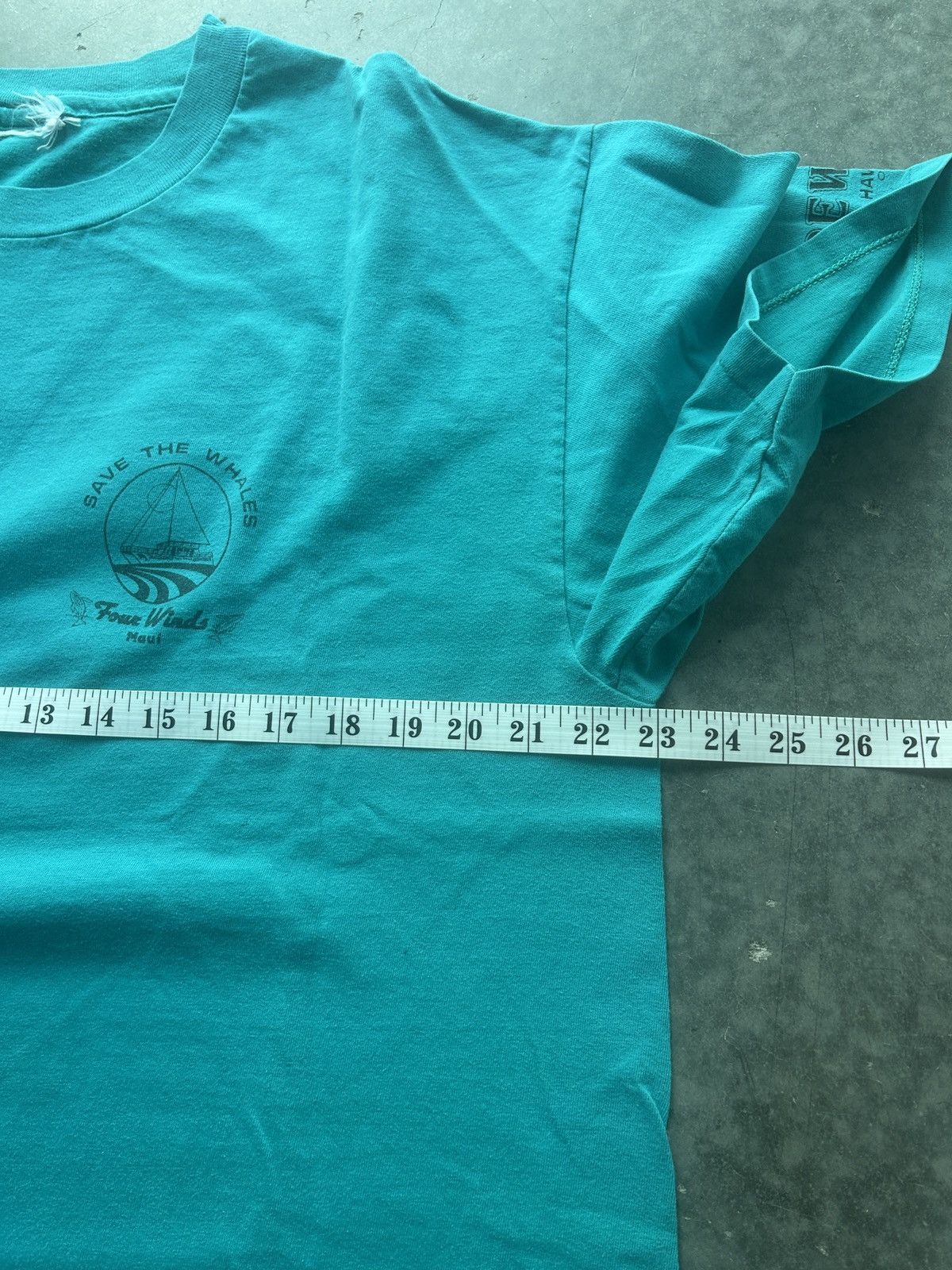 Vintage Vintage 90s Greenpeace Four Winds Maui Graphic Tee Size US XL / EU 56 / 4 - 10 Thumbnail
