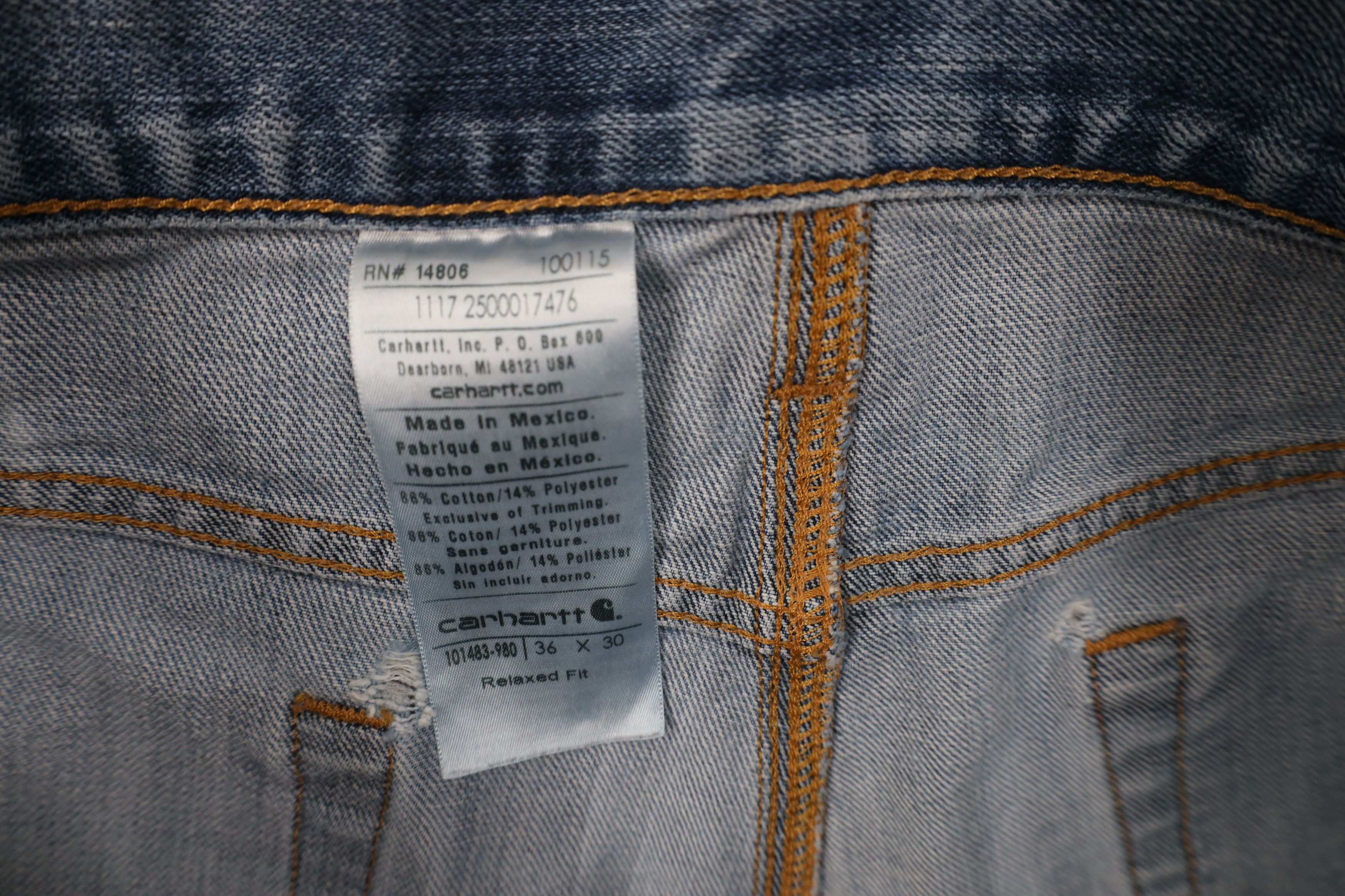 Carhartt Vintage Y2K Carhartt Relaxed Fit Wide Leg Denim Jeans Blue Size US 36 / EU 52 - 9 Thumbnail