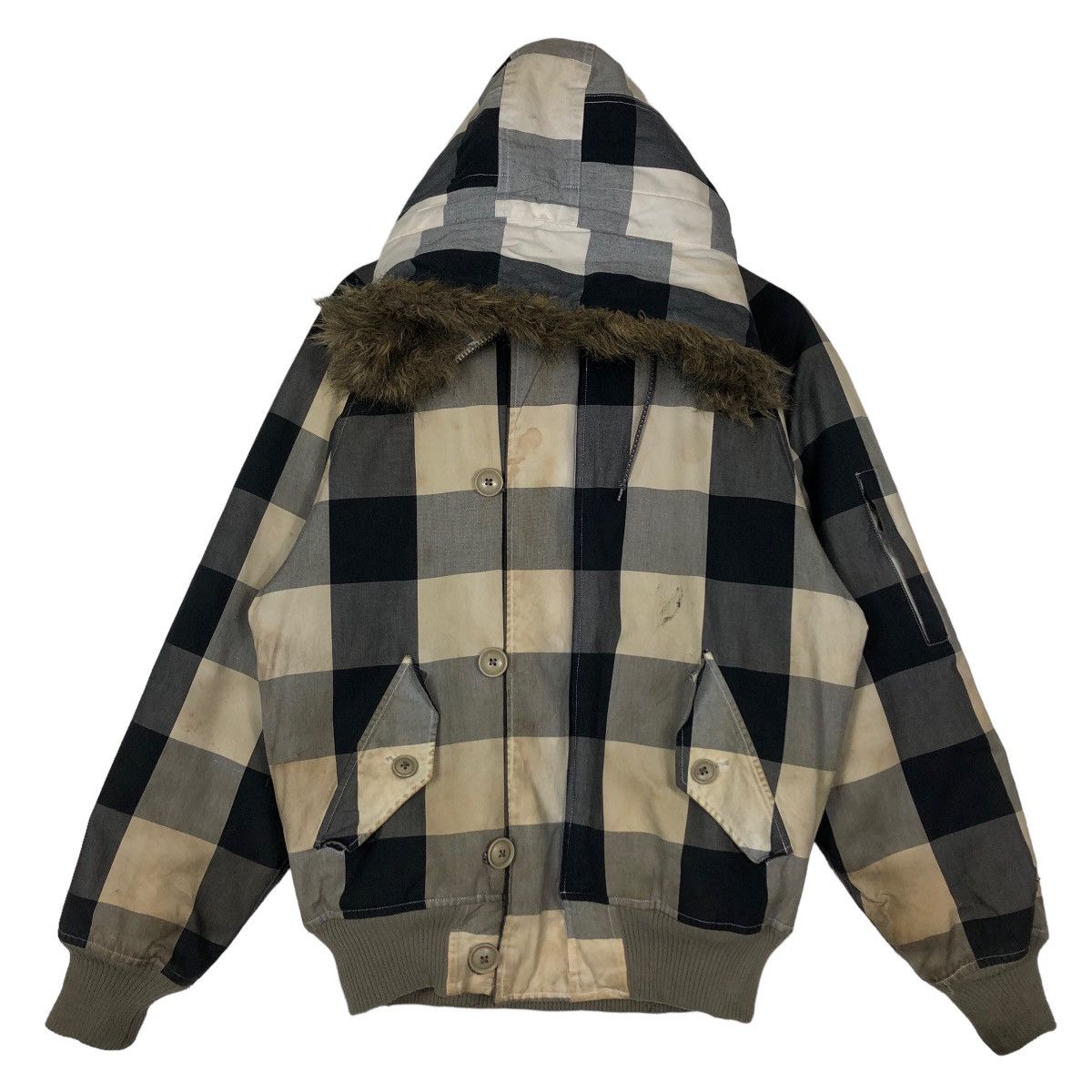 Woolrich Woolen Mills 🔥90’s Bomber Jacket Tartan Design Woolrich Mink Fur Hoodie Size US M / EU 48-50 / 2 - 1 Thumbnail