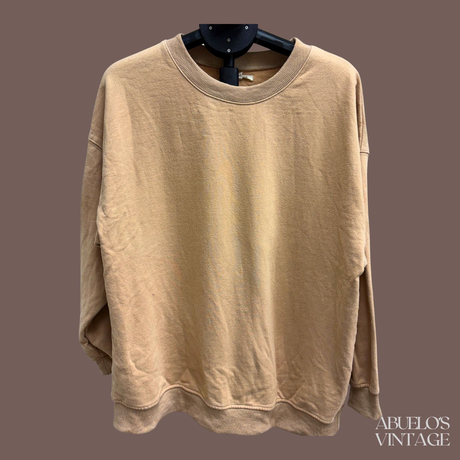 Alice + Olivia VTG Crewneck | Ali Golden Beige Cotton | Minimal Size M / US 6-8 / IT 42-44 - 1 Thumbnail