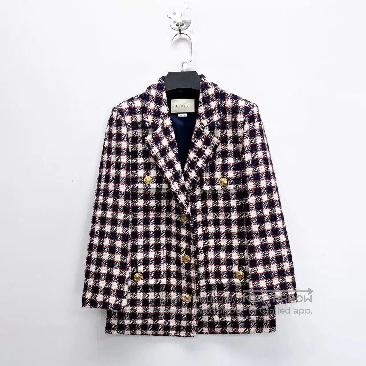 Gucci Gucci Tweed Wheat Crown Gold Buckle Jacket. Size XS / US 0-2 / IT 36-38 - 1 Thumbnail