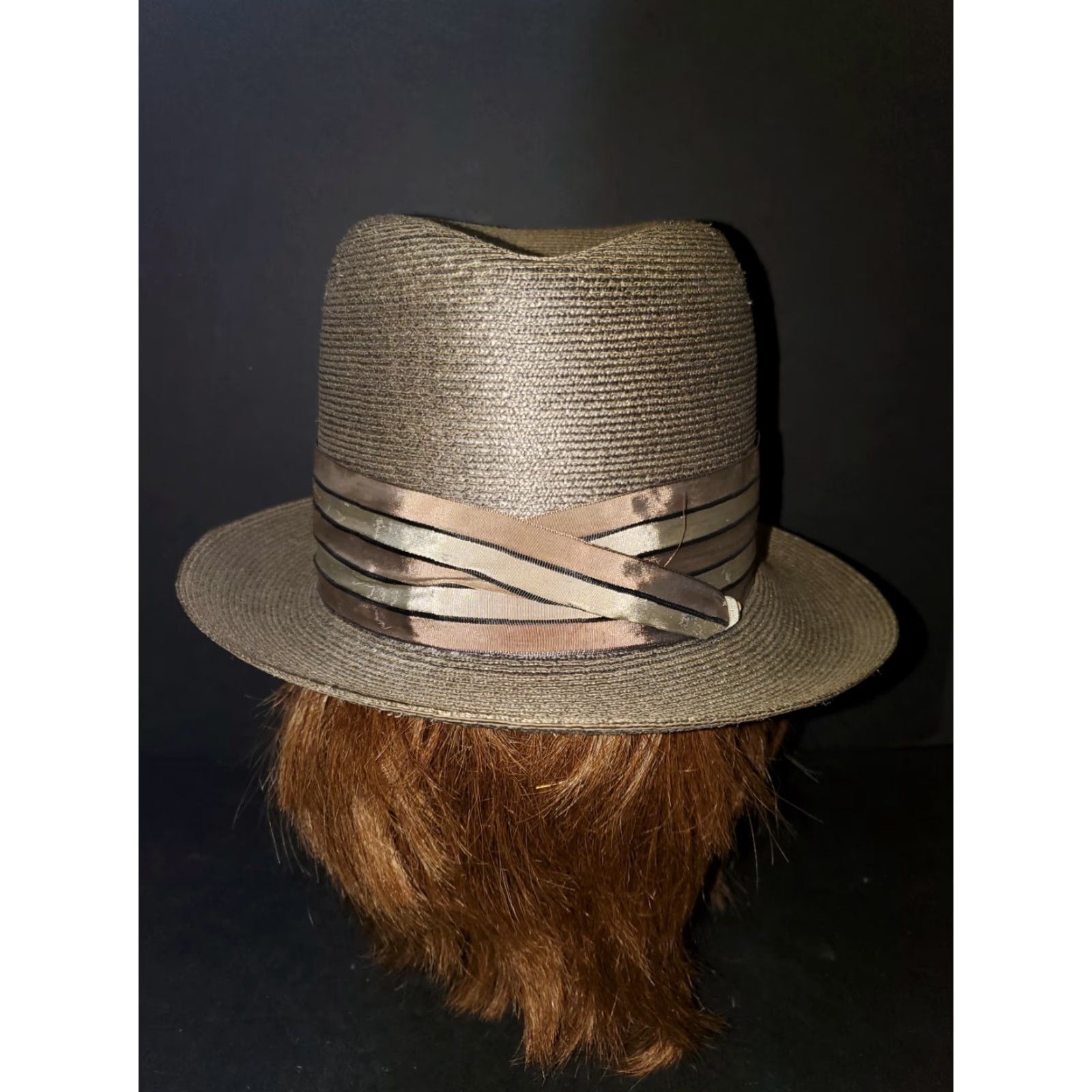 Stetson VINTAGE Stetson Medalist Panama Wide Brim Pinched Crown Hat - Size 7 - Brown Mens Hat Panama 80s Wide Brim Stetson Medalist Vintage Men's Hat Size ONE SIZE - 4 Thumbnail