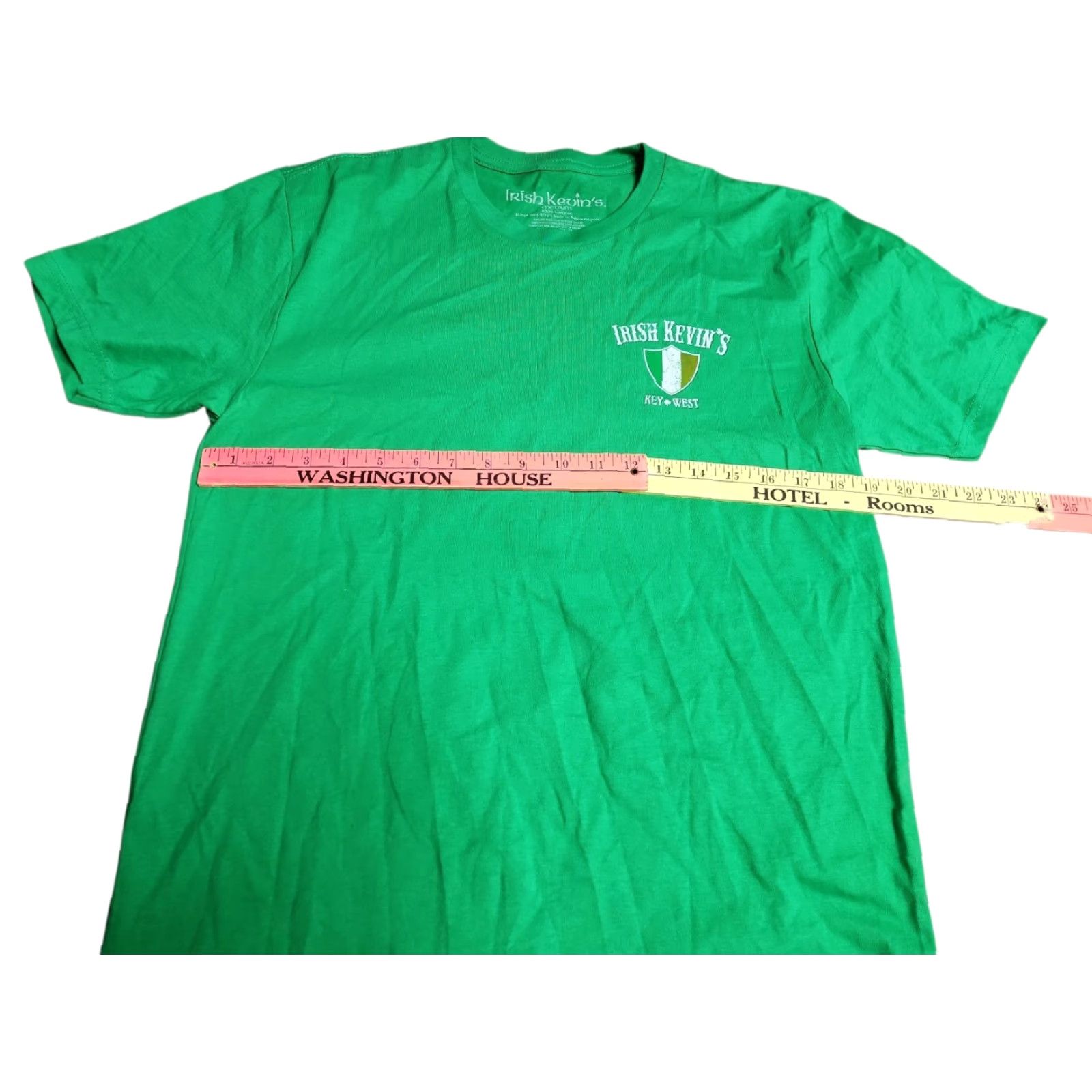 Vintage Irish Kevin's Pub Graphic Print T-Shirt, Adult M, Green, Double-Sided, Beach Beer Theme, Mens Size US M / EU 48-50 / 2 - 2 Thumbnail