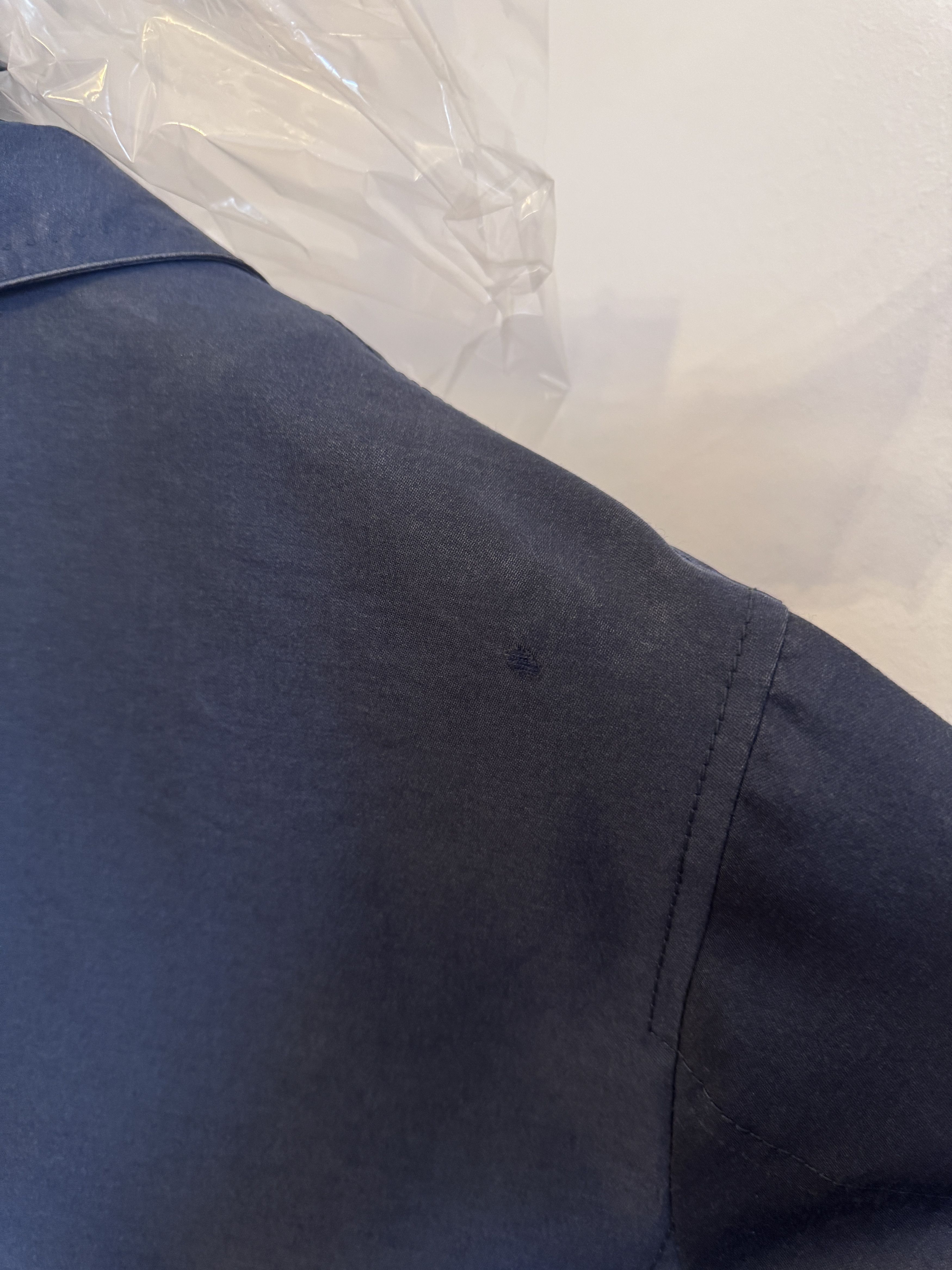 Berluti FW18 Oversized Military Jacket in Blue Silk Blend Size US L / EU 52-54 / 3 - 10 Thumbnail