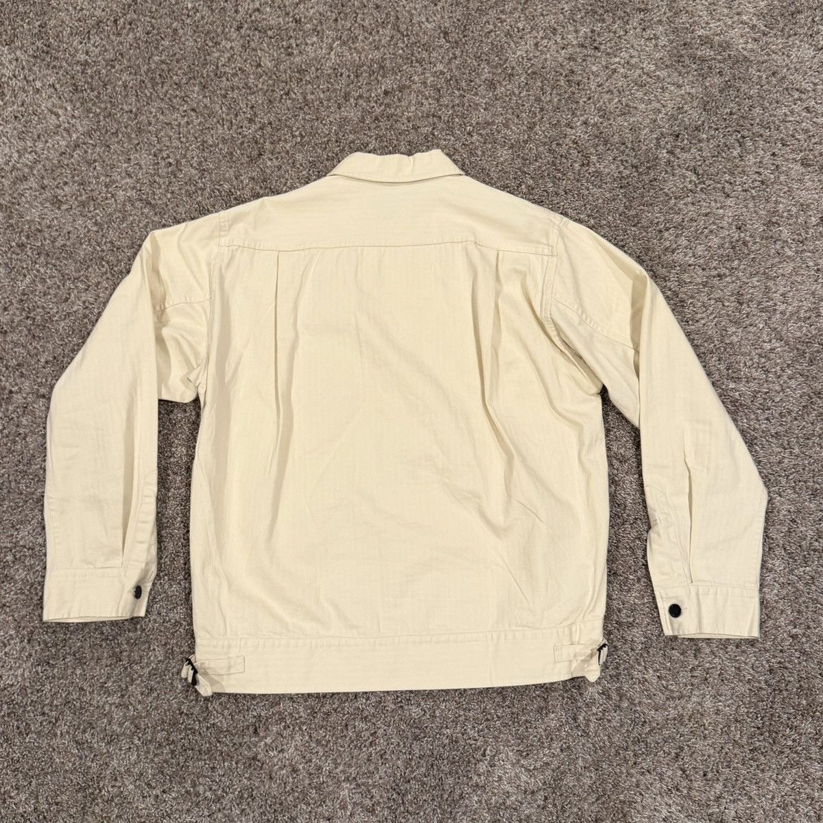 Other Vintage Style Cream Natural Herringbone Twill Fatigue Jacket Size US M / EU 48-50 / 2 - 4 Thumbnail
