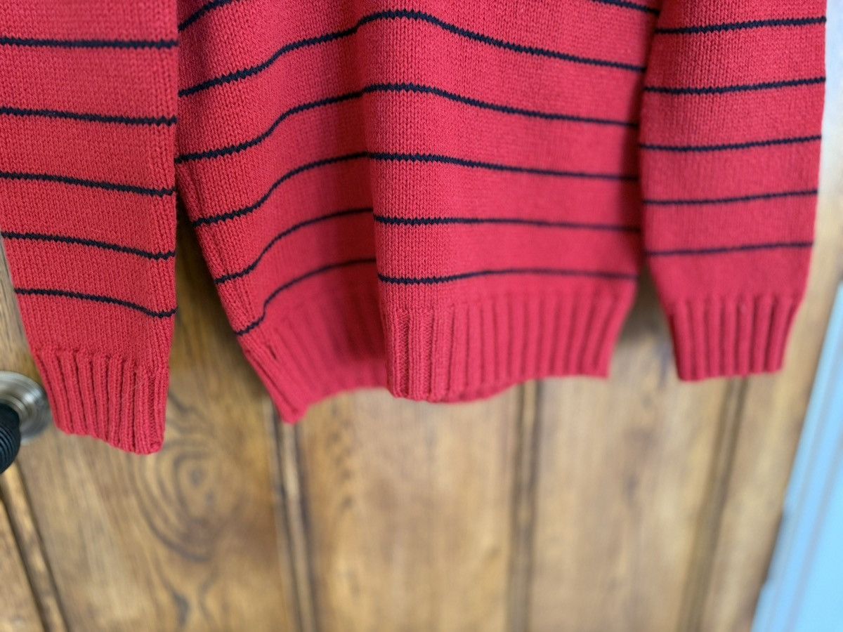 Celine $1.2k Celine red black stripe 💯% wool crew sweater S Hedi Size US S / EU 44-46 / 1 - 10 Thumbnail