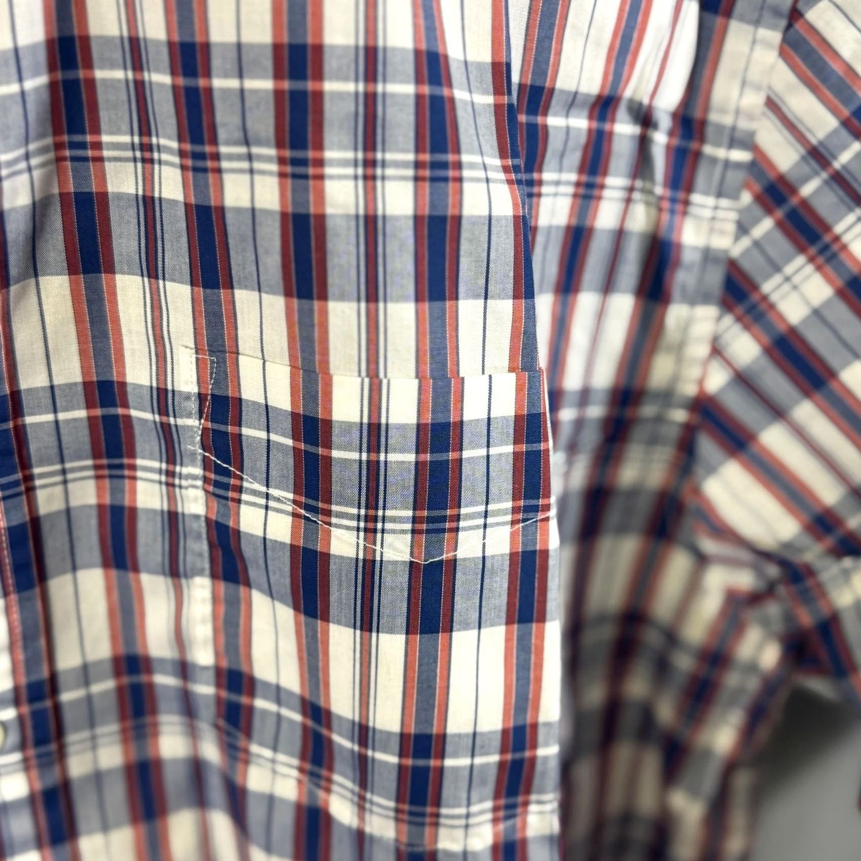 Pendleton Pendleton Shirt Mens XL Blue Red Plaid Short Sleeve Button-Down Cotton Pocket Size US XL / EU 56 / 4 - 4 Thumbnail