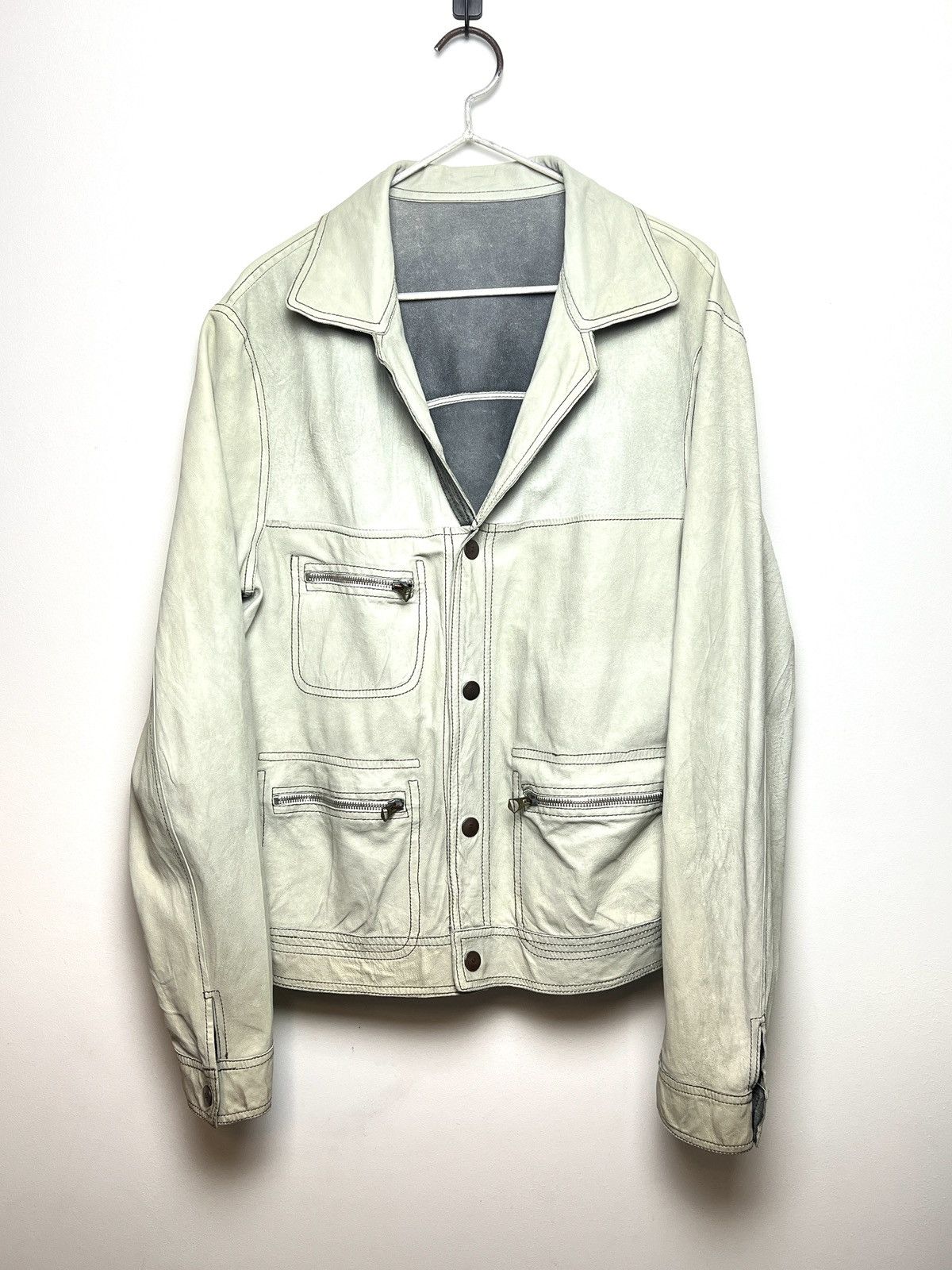 Giorgio Armani armani y2k reversible leather/suede jacket Size US L / EU 52-54 / 3 - 13 Thumbnail
