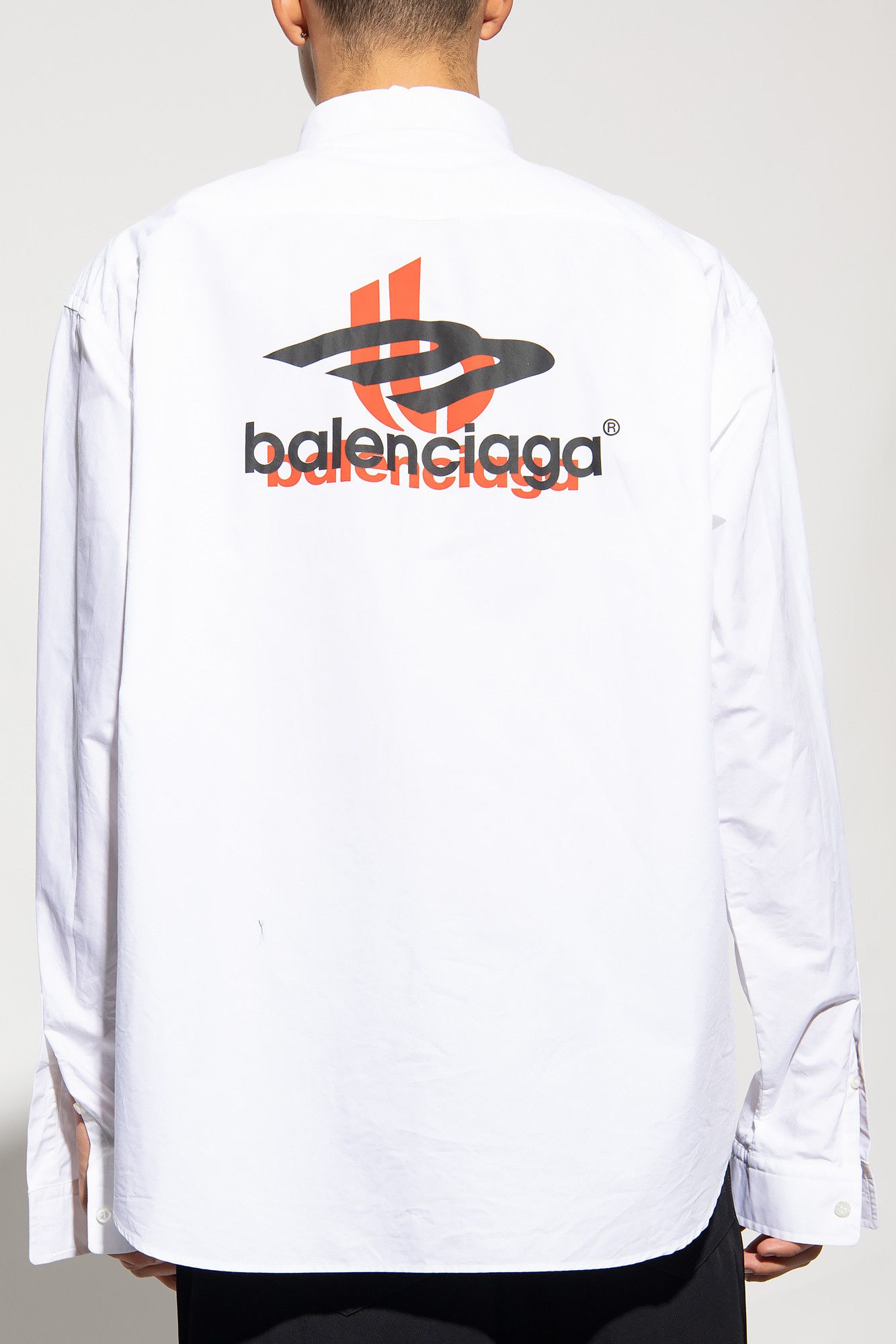 Balenciaga o1w1db10425 Layered Sports Shirt Large Fit in White Size US M / EU 48-50 / 2 - 3 Thumbnail
