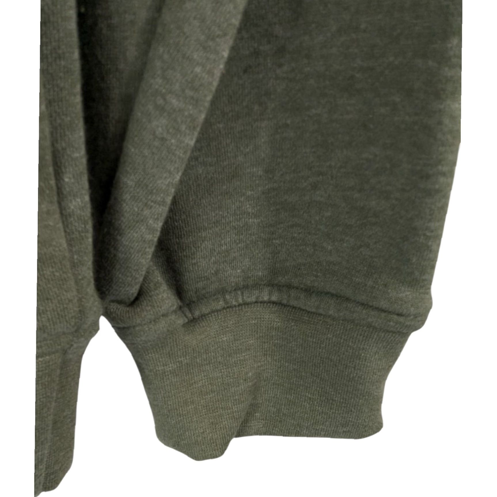 Orvis Signature Pullover Sweater 1/4 Zip Snap Mens 2XL Olive Green Signature Collection Knit Pullover