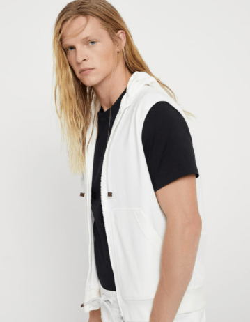 Brunello Cucinelli Sleeveless Cardigan Sweatshirt in Open White Size US M / EU 48-50 / 2 - 3 Thumbnail