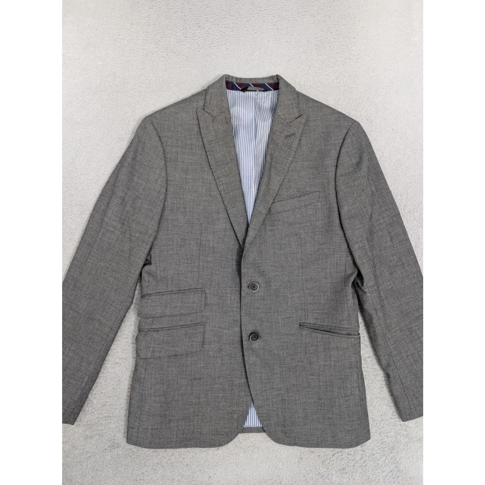 Banana Republic VINTAGE Banana Republic Men's 38S Performance Stretch Wool Blend Slim Gray Blazer Shirt? Size 38R - 5 Thumbnail