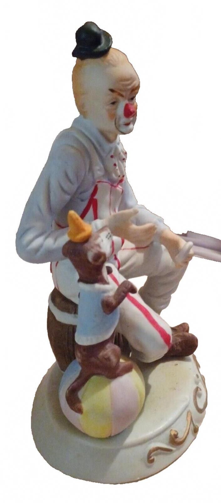Other Price Products Collectible Ceramic Porcelain Clown With Dog Size ONE SIZE - 5 Thumbnail