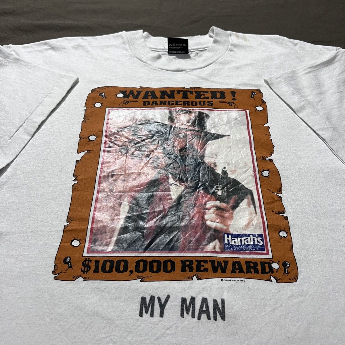 Vintage Vintage 90s Harrah's Entertainment Promo Tee Cowboy graphic Size US XXL / EU 58 / 5 - 5 Thumbnail