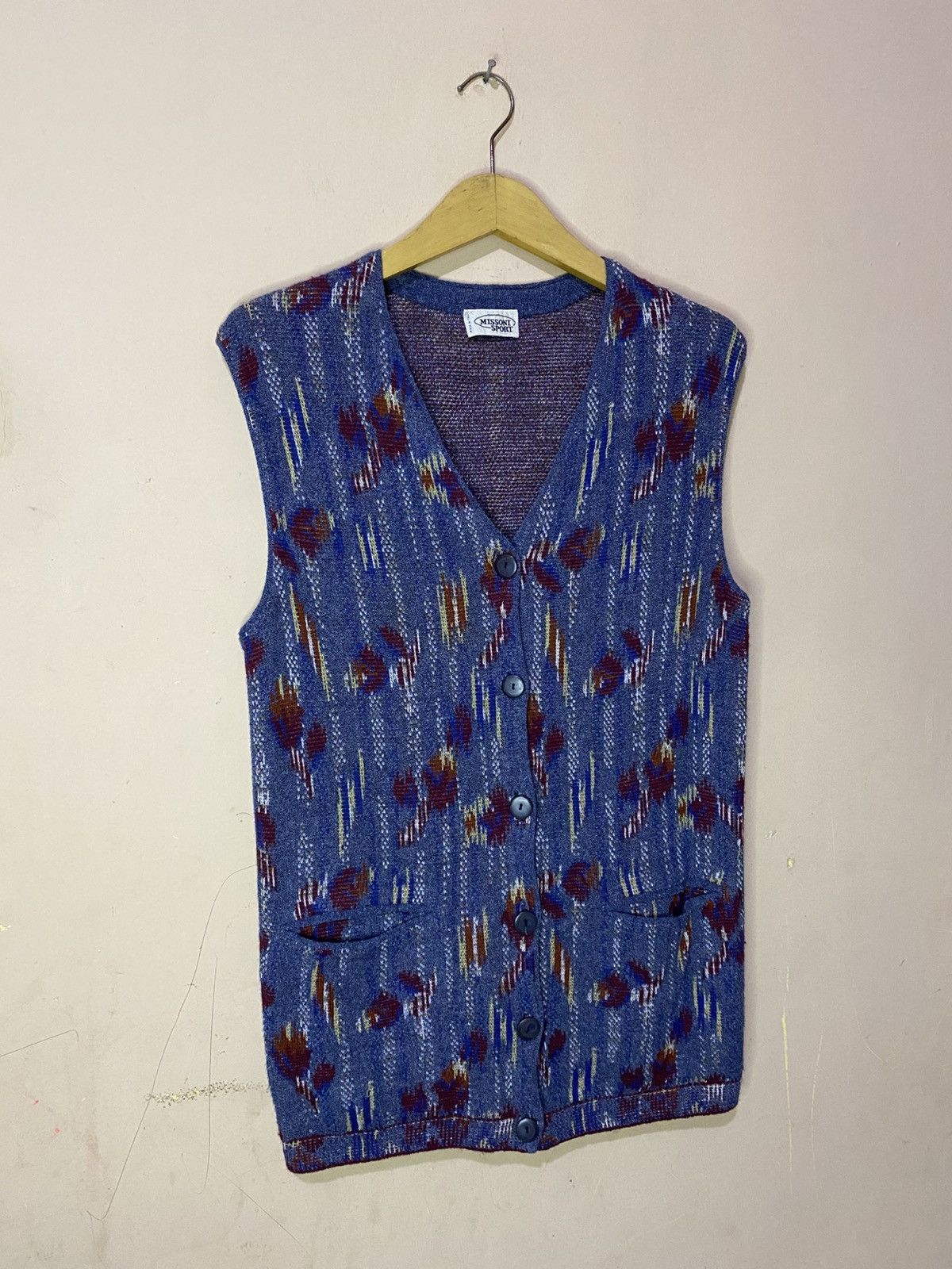 Missoni 90s Missoni Italy Pattern Vest Knit Size US M / EU 48-50 / 2 - 2 Thumbnail