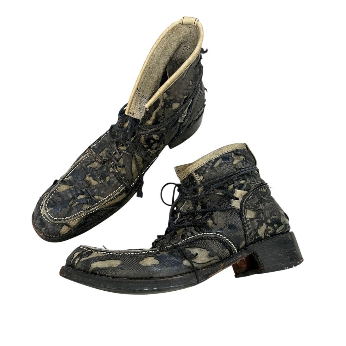 Roen Hiromu takahara lasercut camo shoes Size US 9 / EU 42 - 2 Thumbnail