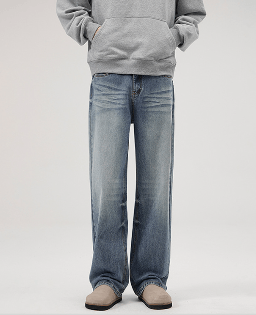 Japanese Brand × Jean Retro high street American cleanfit loose straight jeans Size US 32 / EU 48 - 1 Thumbnail
