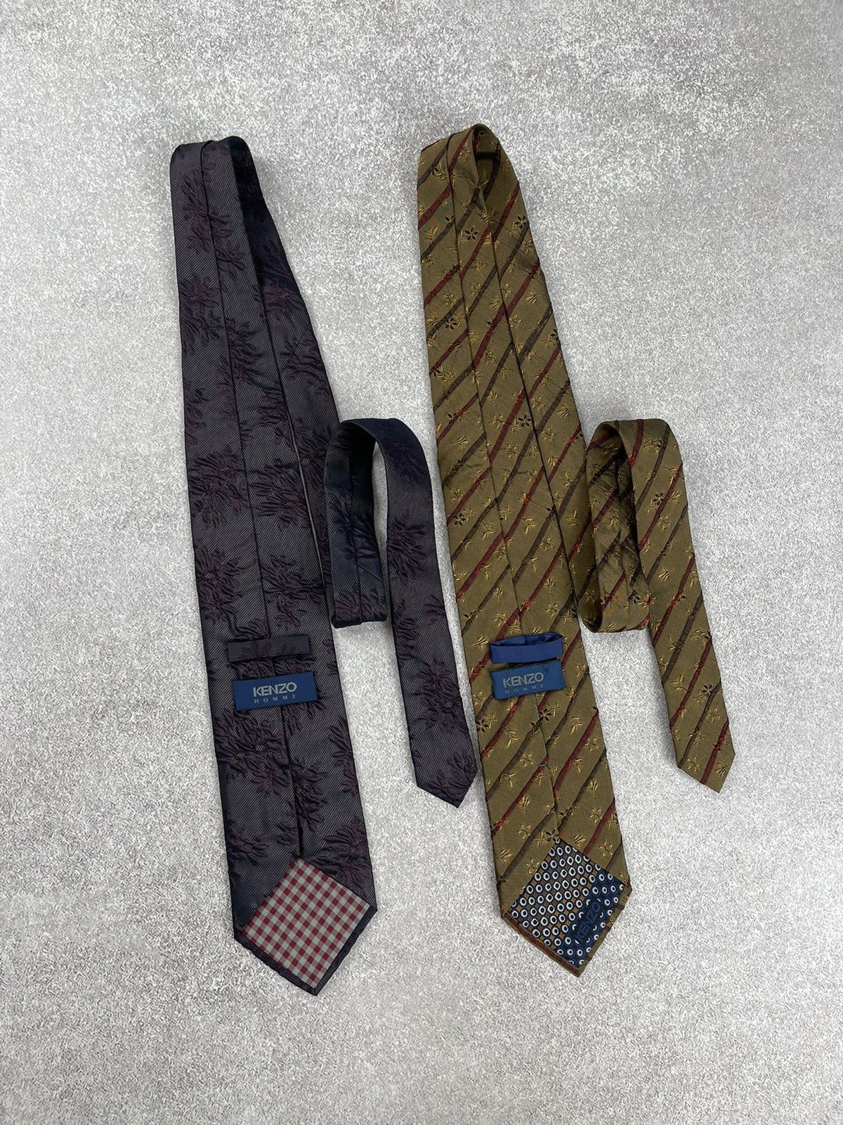 Kenzo × Vintage Vintage Kenzo Homme Printed Silk Tie Size ONE SIZE - 2 Thumbnail
