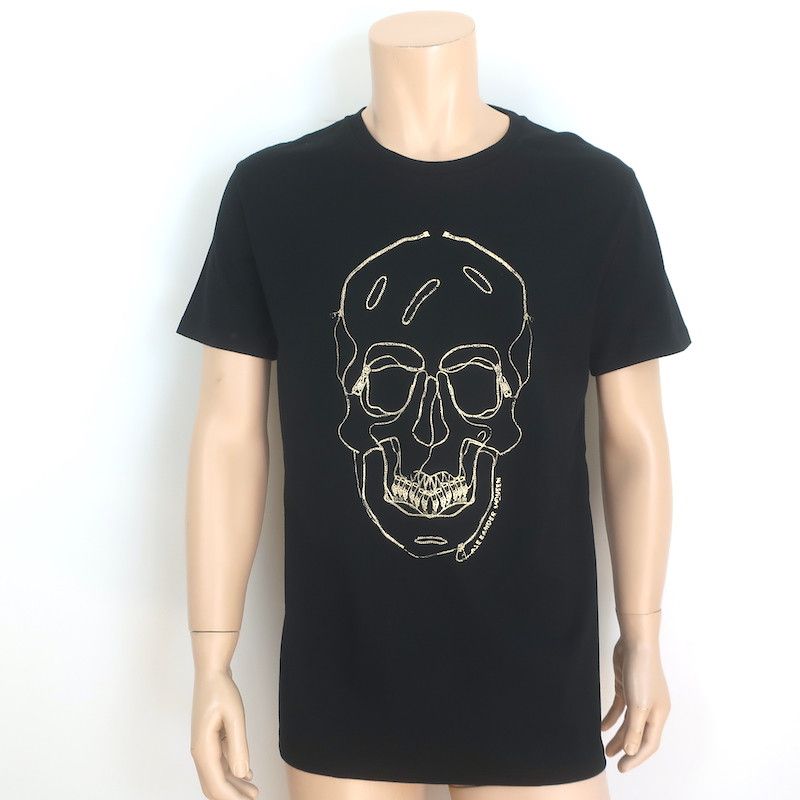 Alexander McQueen Alexander McQueen Skull-Embroidered T-Shirt Black XL NEW Size US XL / EU 56 / 4 - 1 Thumbnail