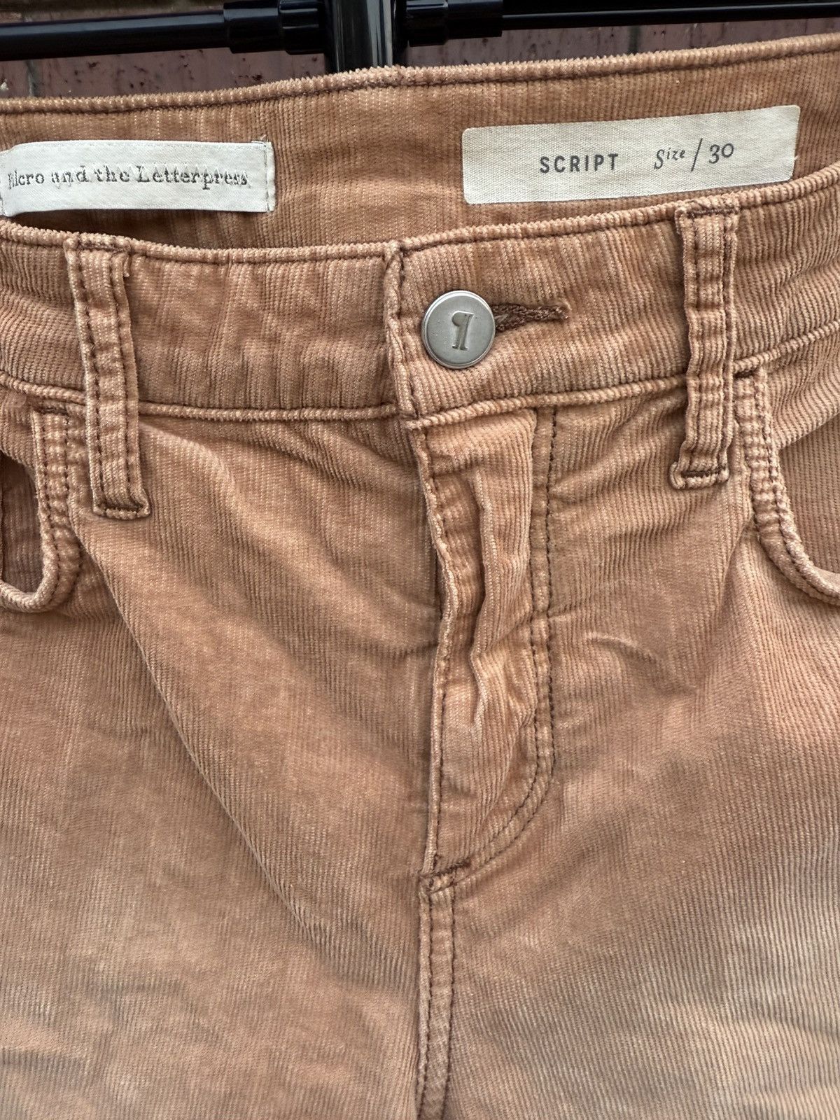 Anthropologie Pilcro Letterpress Anthropologie Script Corduroy Pants Tan Size 30" / US 8 / IT 44 - 3 Thumbnail