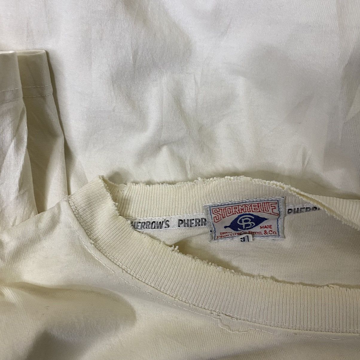 Japanese Brand × Pherrow's Stormy Blue By Pherrrows Distressed Tee Size US L / EU 52-54 / 3 - 4 Thumbnail
