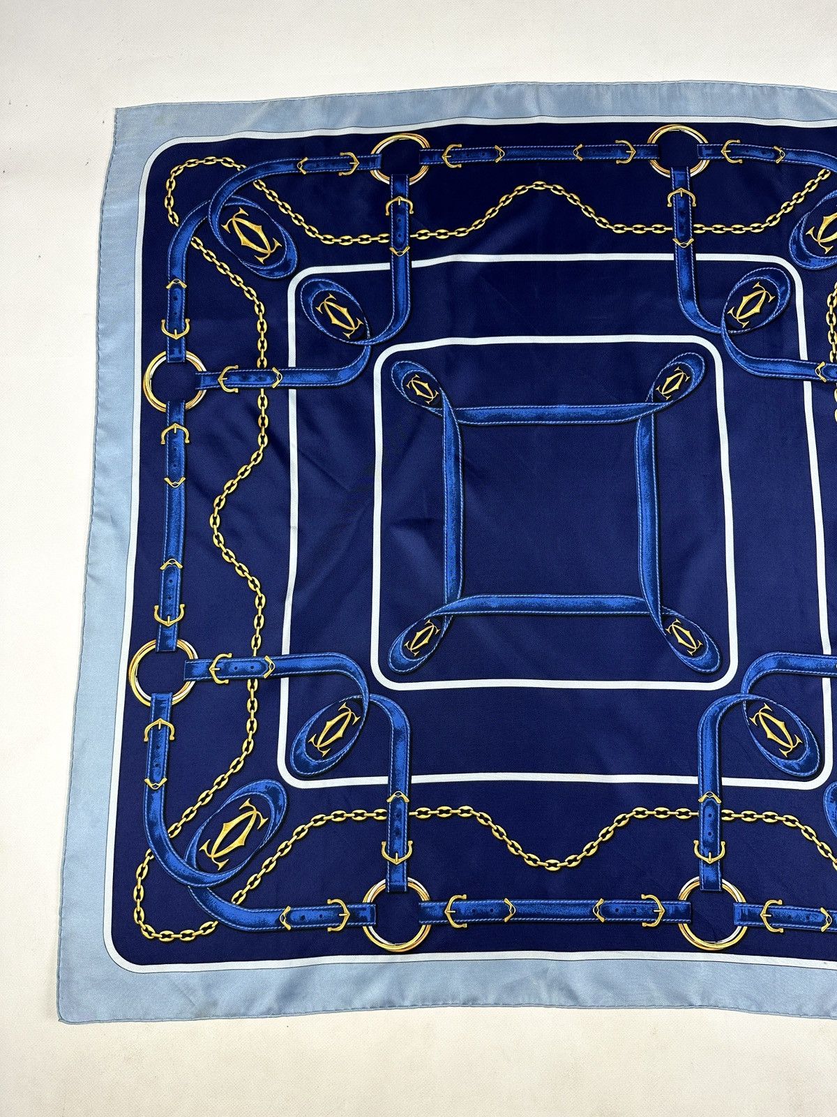 Cartier Vintage Must De Cartier Silk Scarf Size ONE SIZE - 2 Thumbnail