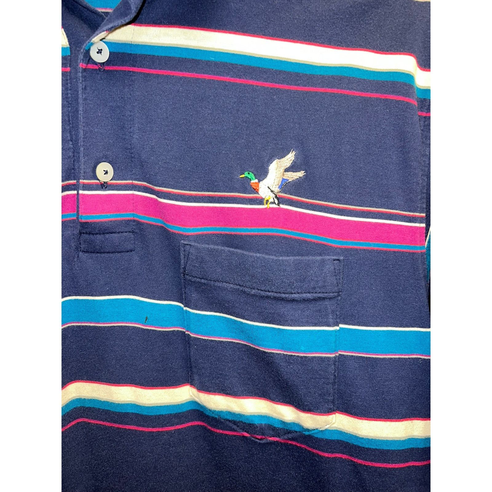 Vintage Vintage Cross Creek Polo Shirt Cotton Mallard Duck 90s L Size US L / EU 52-54 / 3 - 3 Thumbnail