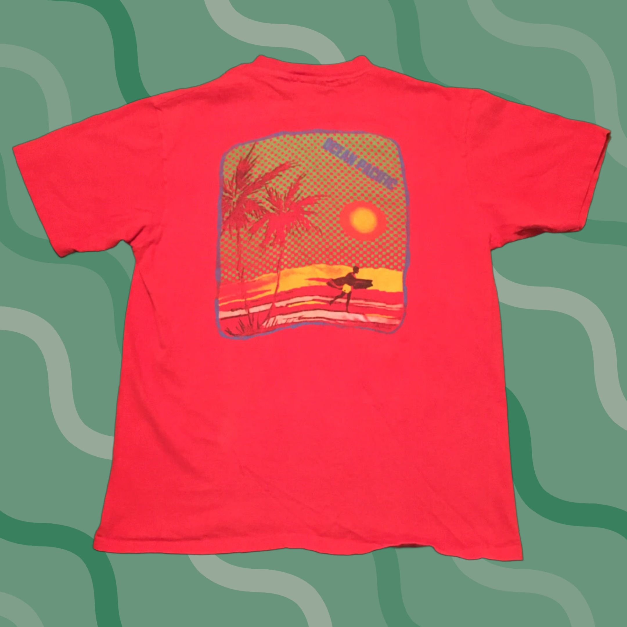 Ocean Pacific VINTAGE Ocean Pacific Shirt Unisex Size M Red Single Stitch 90s Beachwear Ocean Pacific T Shirt M Size US M / EU 48-50 / 2 - 1 Thumbnail