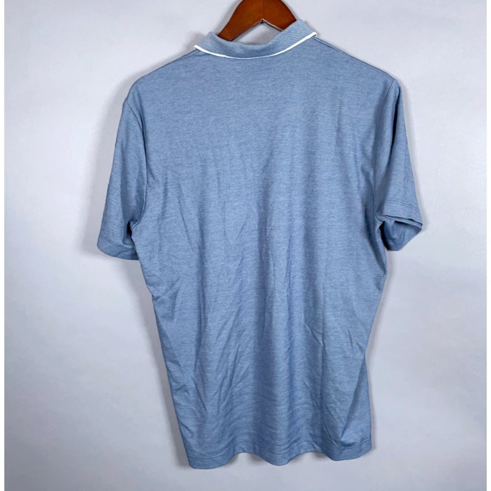Theory Theory Polo Shirt Adult Large Blue Pima Cotton Blend Lightweight Preppy Size US L / EU 52-54 / 3 - 2 Thumbnail