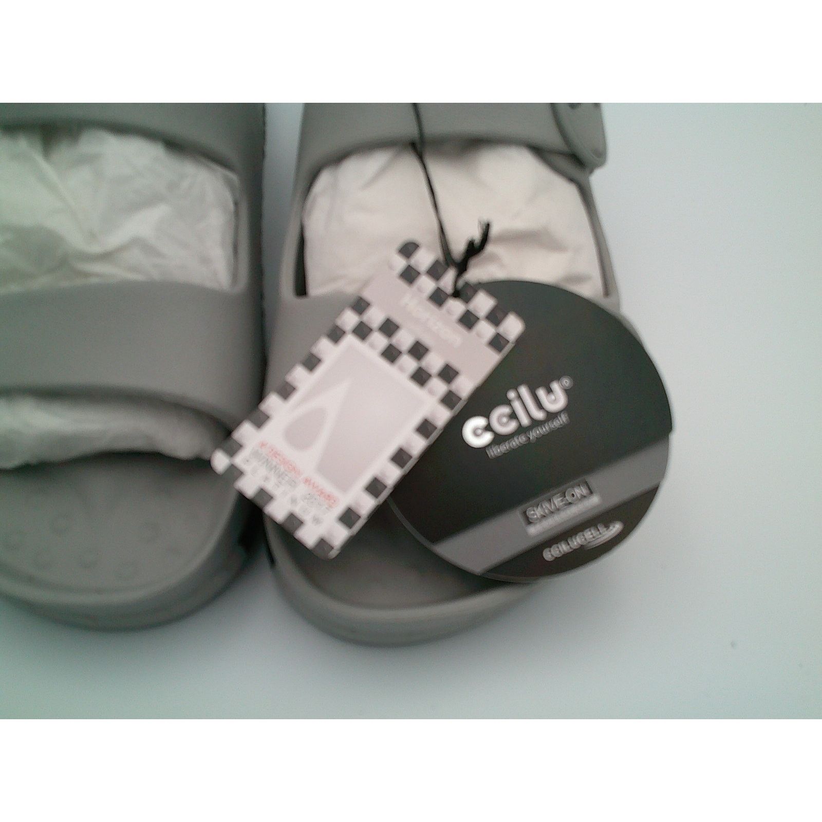 Other CCILU Horizon Check Sandal Size 8 Gray and Black Size US 8 / IT 38 - 6 Thumbnail