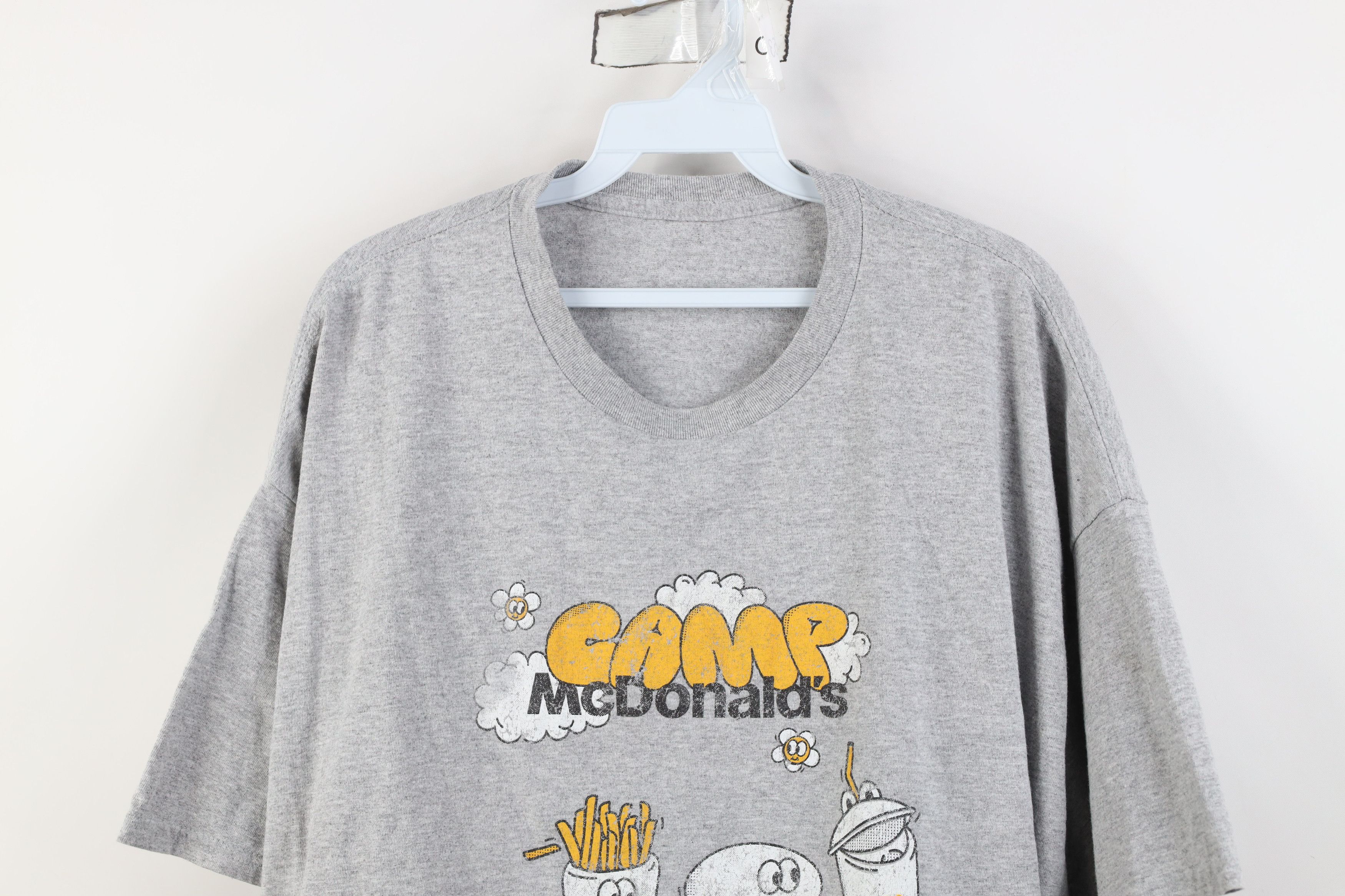 Vintage Y2K Camp McDonalds Fast Food Short Sleeve T-Shirt Gray Size US XXL / EU 58 / 5 - 2 Thumbnail