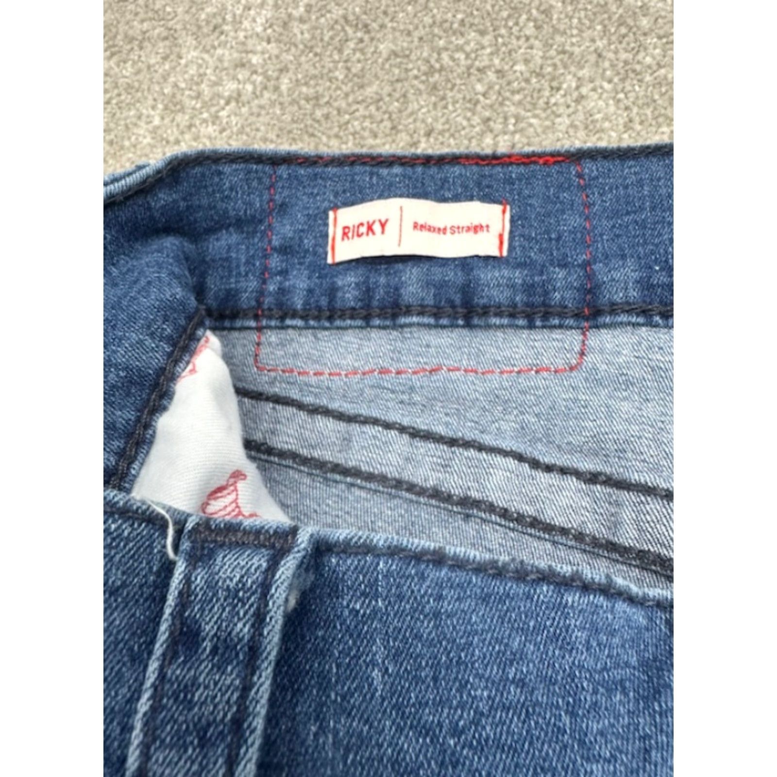 True Religion VINTAGE True Religion Ricky Jeans Men's 32x33 Blue Denim Relaxed Straight 6221 Size US 32 / EU 48 - 5 Thumbnail