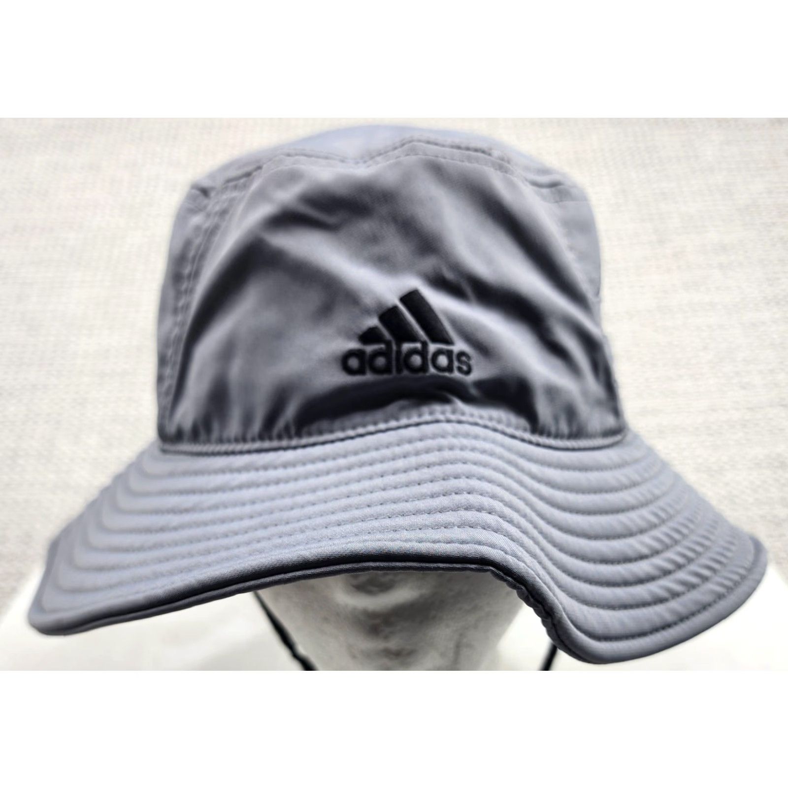 Adidas Adidas Hat Boonie Strap Back Mens Gray AEROREADY Wide Brim Chin Strap Bucket Hat Outdoors Casual Travel Mens Size ONE SIZE - 2 Thumbnail
