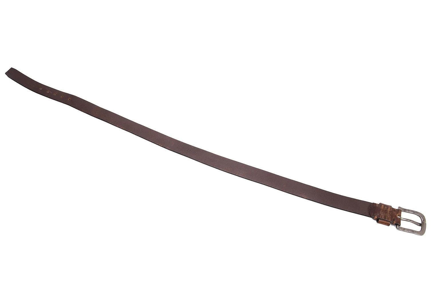 Issey Miyake Leather Embossed Line Belt in Brown Size ONE SIZE - 8 Thumbnail