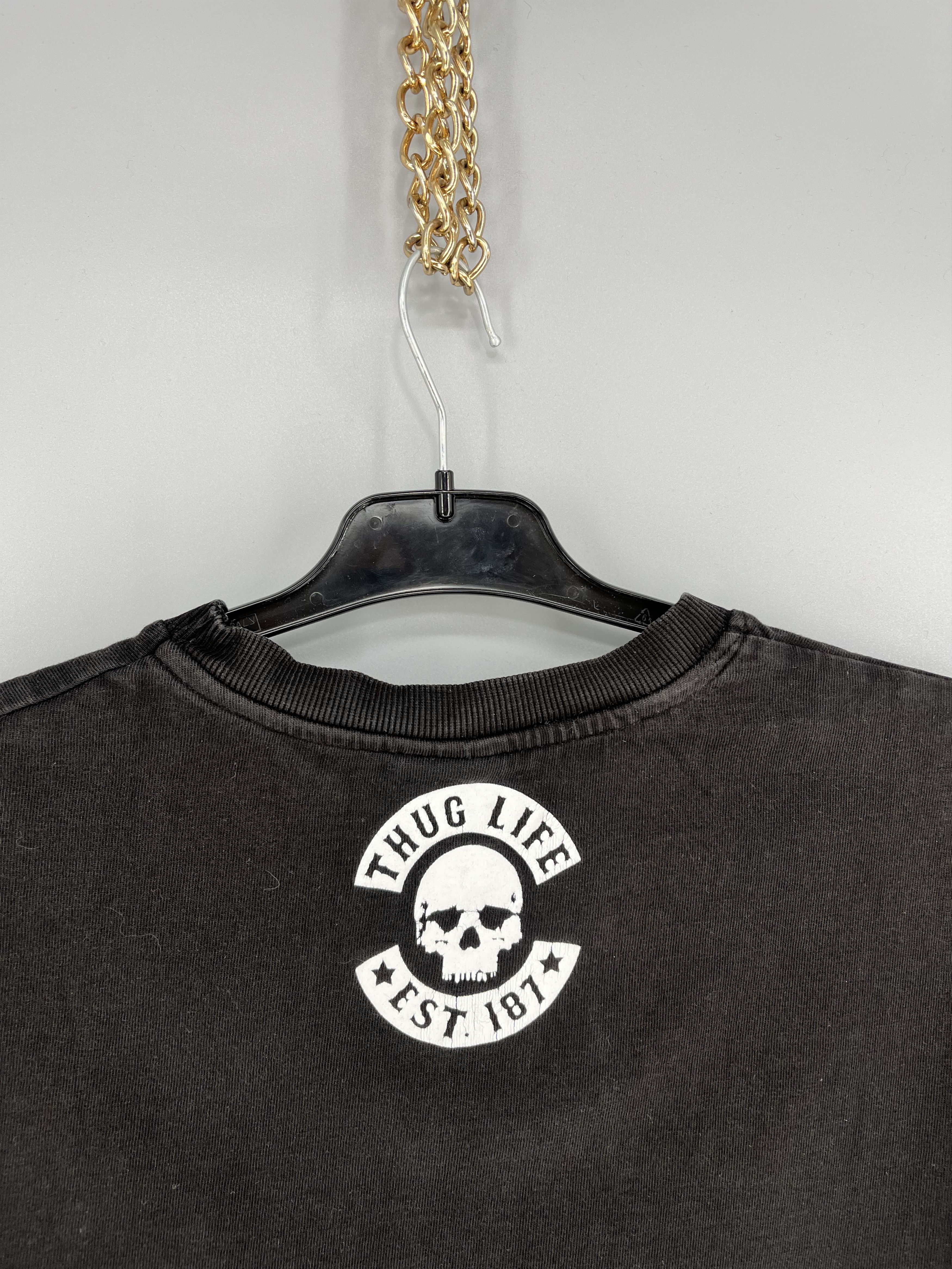 Band Tees × Vintage Vintage Y2k Thug Life vintage USA streetwear tee Skull tee Size US M / EU 48-50 / 2 - 10 Thumbnail