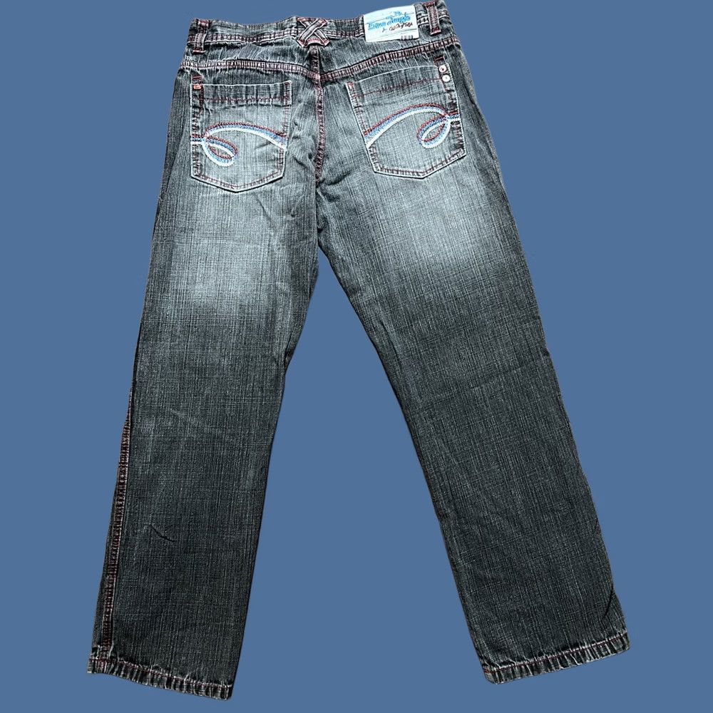Southpole VINTAGE 5ive Jungle Jeans Mens 36X32 Dark Wash Wide-Leg Embroidered SouthPole Style Size US 36 / EU 52 - 1 Thumbnail