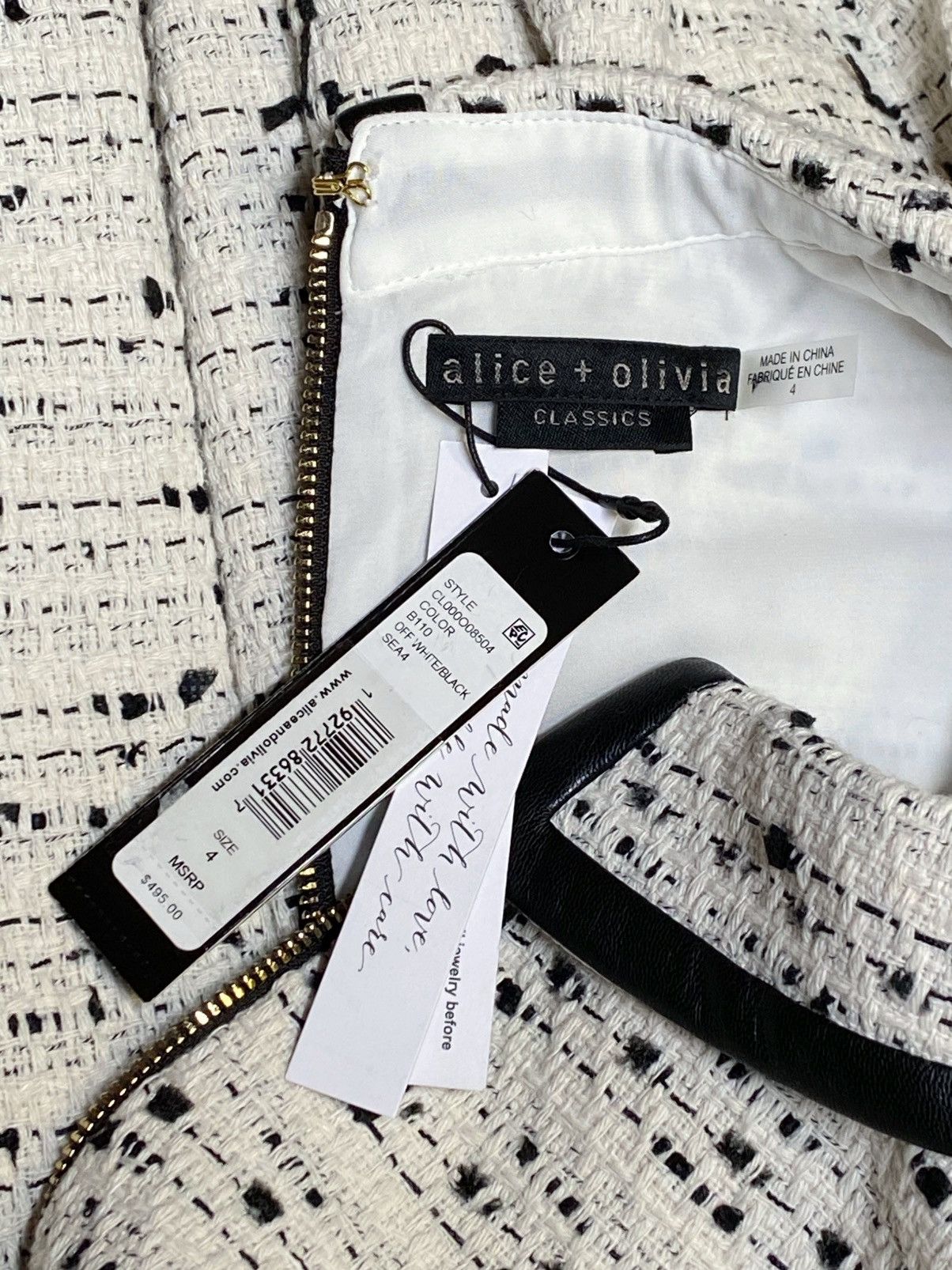 Alice + Olivia Alice + Olivia Ellis Tweed Pleated Minidress size 4 Size S / US 4 / IT 40 - 12 Thumbnail