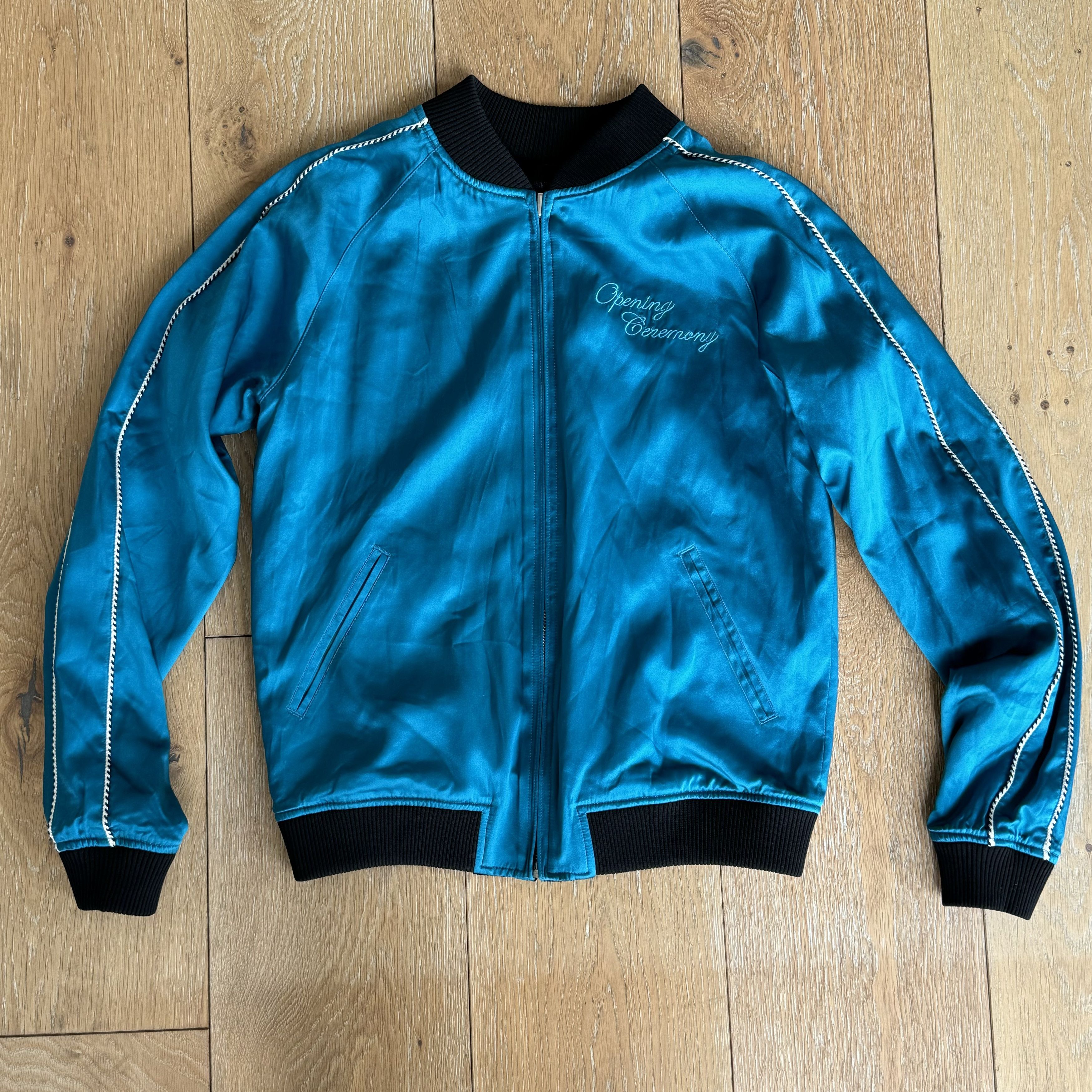 image of Opening Ceremony Reversible Jacket in Turquoise/Black, Women's (Size Medium)