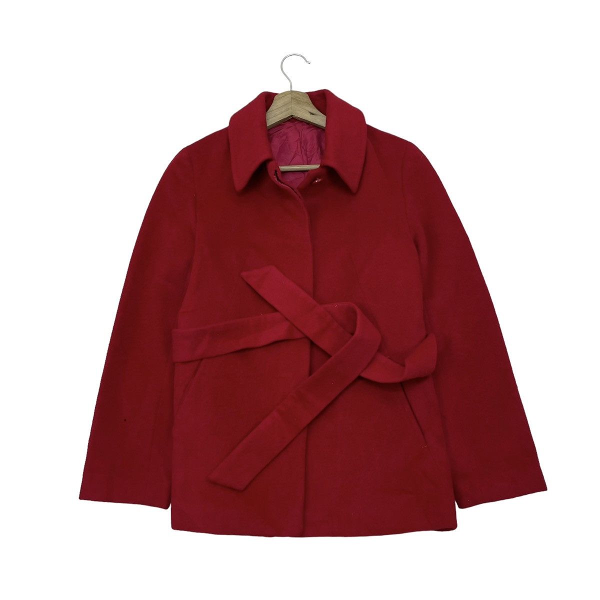 Autumn Cashmere Japanese Brand INED Belted Jacket Inspired Yohji Yamamoto Size S / US 4 / IT 40 - 1 Thumbnail