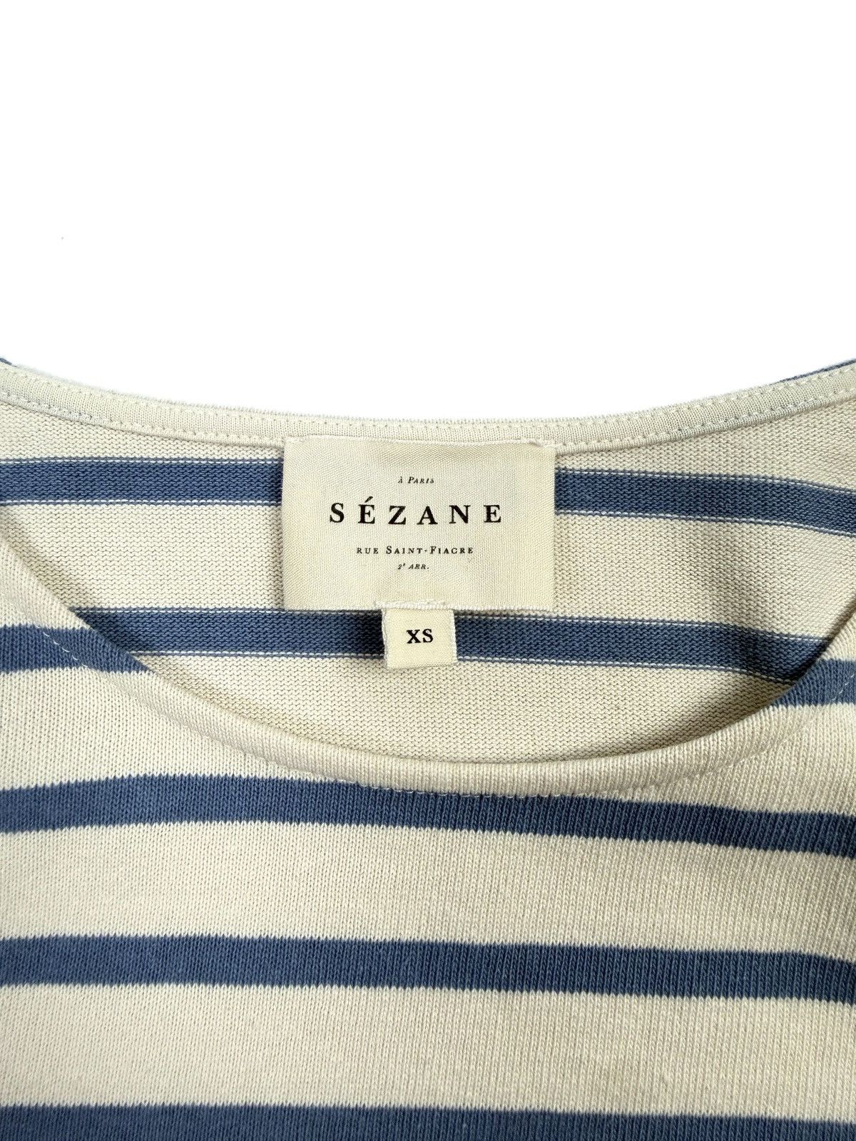 Sezane Sezane Colette Mariniere Striped Long Sleeve Top Designer Size XS / US 0-2 / IT 36-38 - 10 Thumbnail