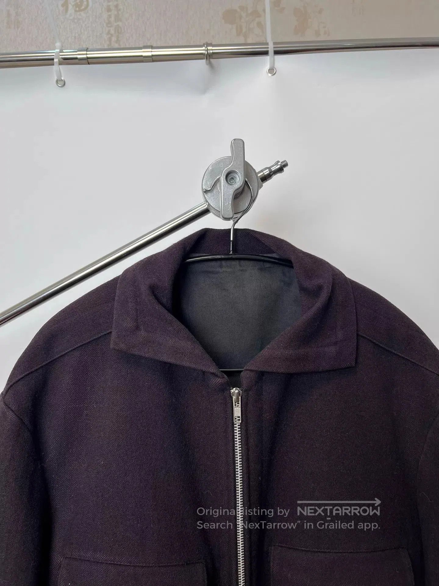 Yohji Yamamoto Purple Zip-Front Jacket with Pocket Details. Size US L / EU 52-54 / 3 - 3 Thumbnail