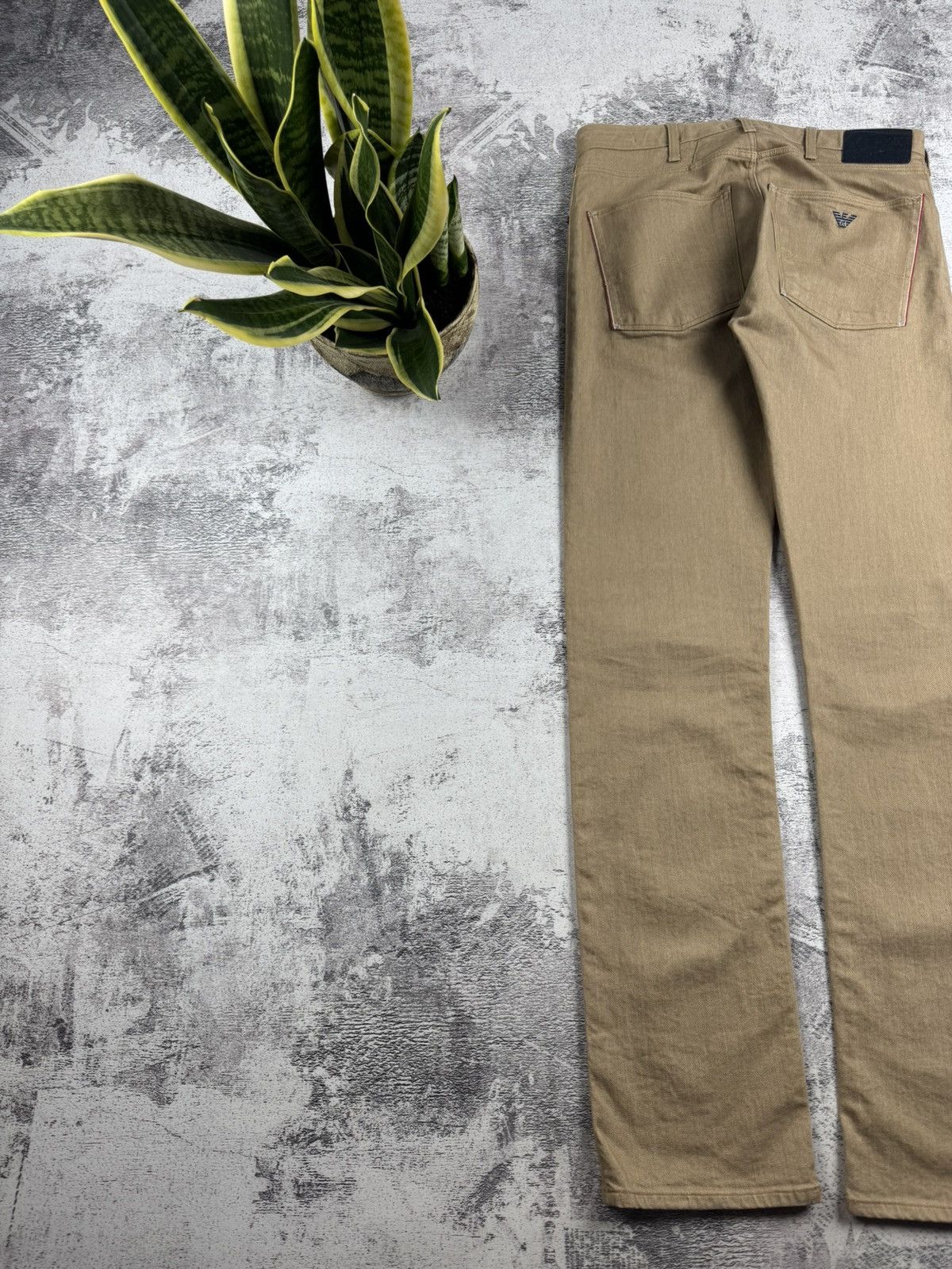 Armani Armani Jeans J45 Regular Fit Stretch Denim W30 L34 Beige GA Men’s Trousers Pants Size US 30 / EU 46 - 3 Thumbnail