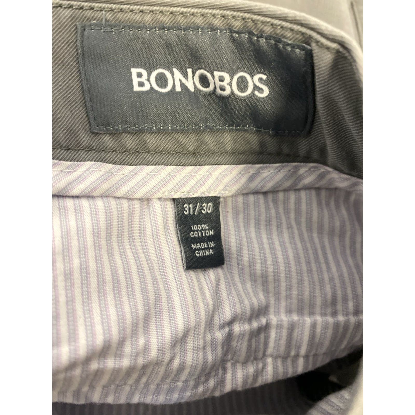 Bonobos Bonobos Chino Pants Men's 31x30 Straight Fit Gray Cotton Button Zip Casual Pants 31 30 Gray Size US 31 - 7 Thumbnail
