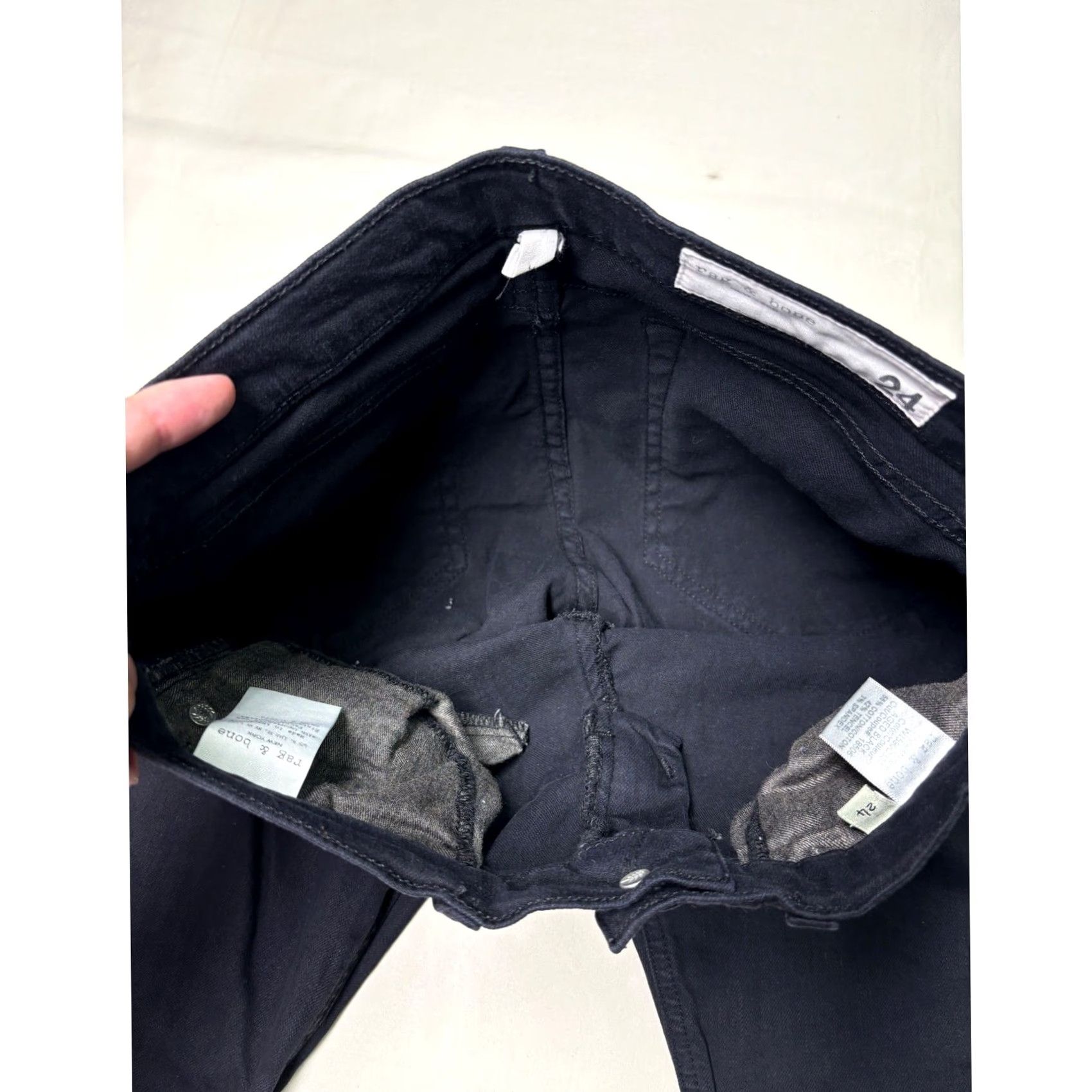 Rag & Bone VINTAGE Rag & Bone Black Skinny Jeans Womens 24 AGED BLACK W16900337 Cotton Blend Size 42" / US 20 - 4 Thumbnail