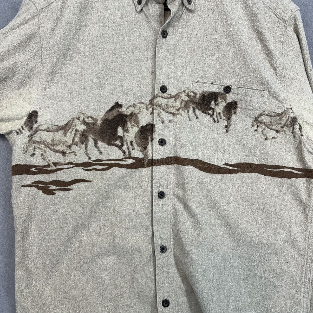 Vintage × Woolrich Woolen Mills Vintage Horse Print Chambray Woolrich Button Up Shirt L 90s Size US L / EU 52-54 / 3 - 7 Thumbnail