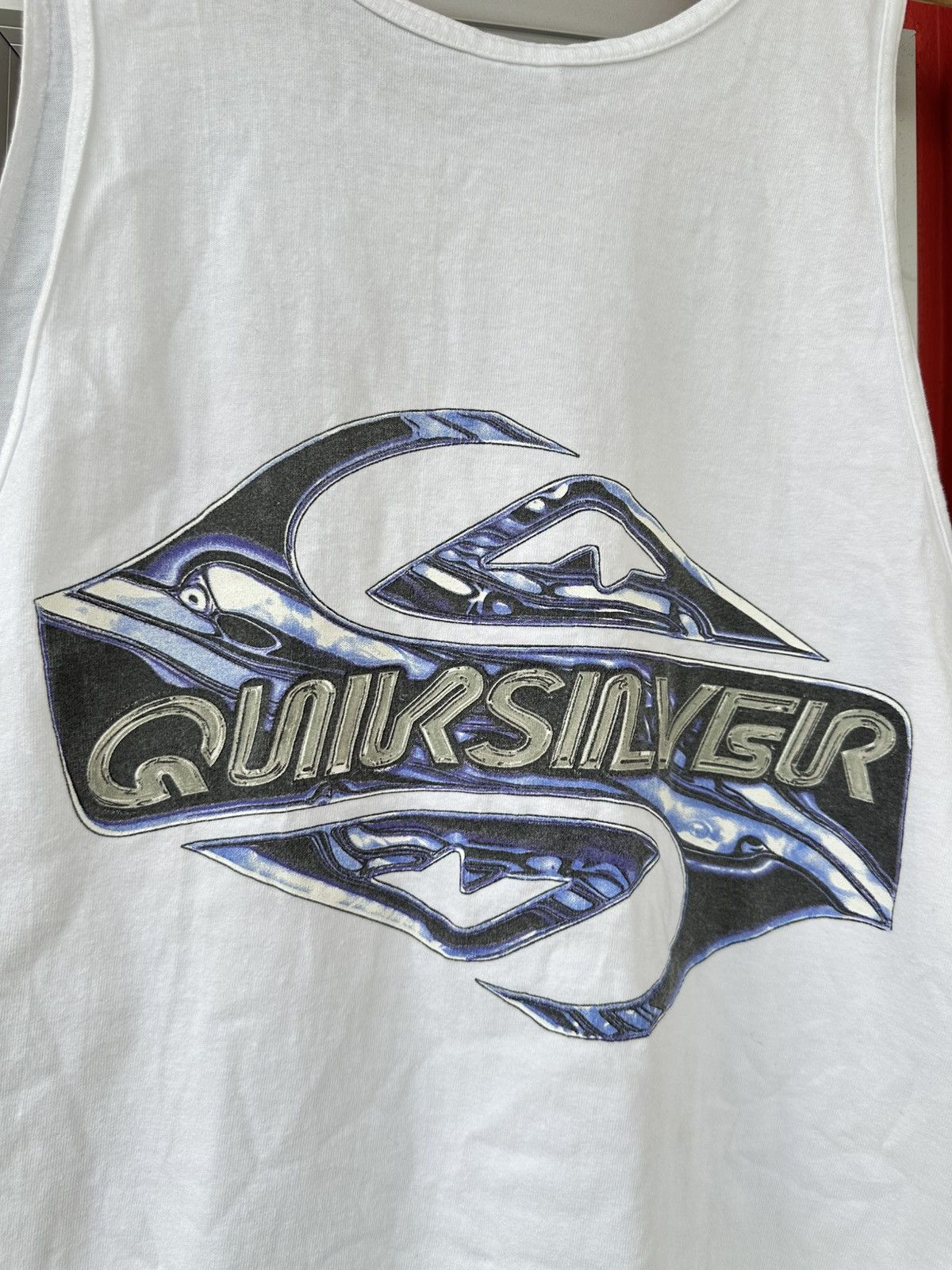 Quiksilver Vintage 90s Quiksilver Surfing Marble Big Logo Tank Top Size US L / EU 52-54 / 3 - 3 Thumbnail