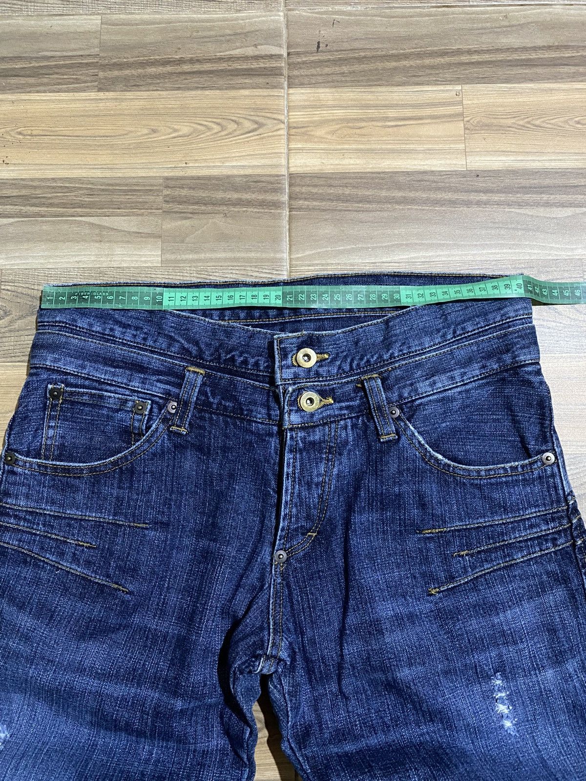 If Six Was Nine × Japanese Brand × Le Grande Bleu (L.G.B.) 🇯🇵 NIL ADMIRARI DOUBLE WAIST SNAKE FLARED JEANS Size US 30 / EU 46 - 13 Thumbnail