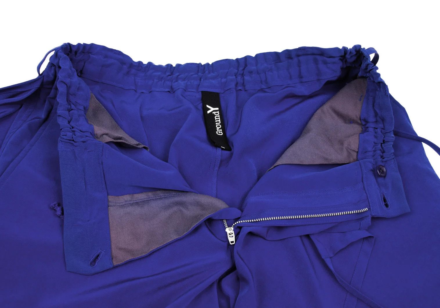 Yohji Yamamoto Crepe Drape Wrap Pants in Blue Size US 34 / EU 50 - 5 Thumbnail
