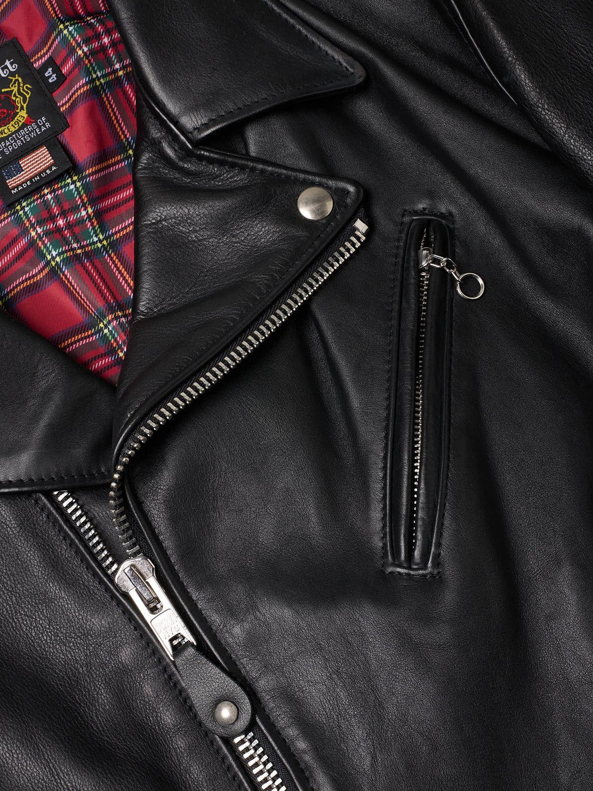 Mastermind Japan MASTERMIND Japan x SCHOTT Black Leather "One Star" Jacket Size US L / EU 52-54 / 3 - 5 Thumbnail